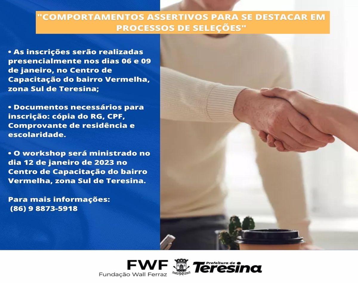 FWF oferta workshops de qualificação e orientação profissional